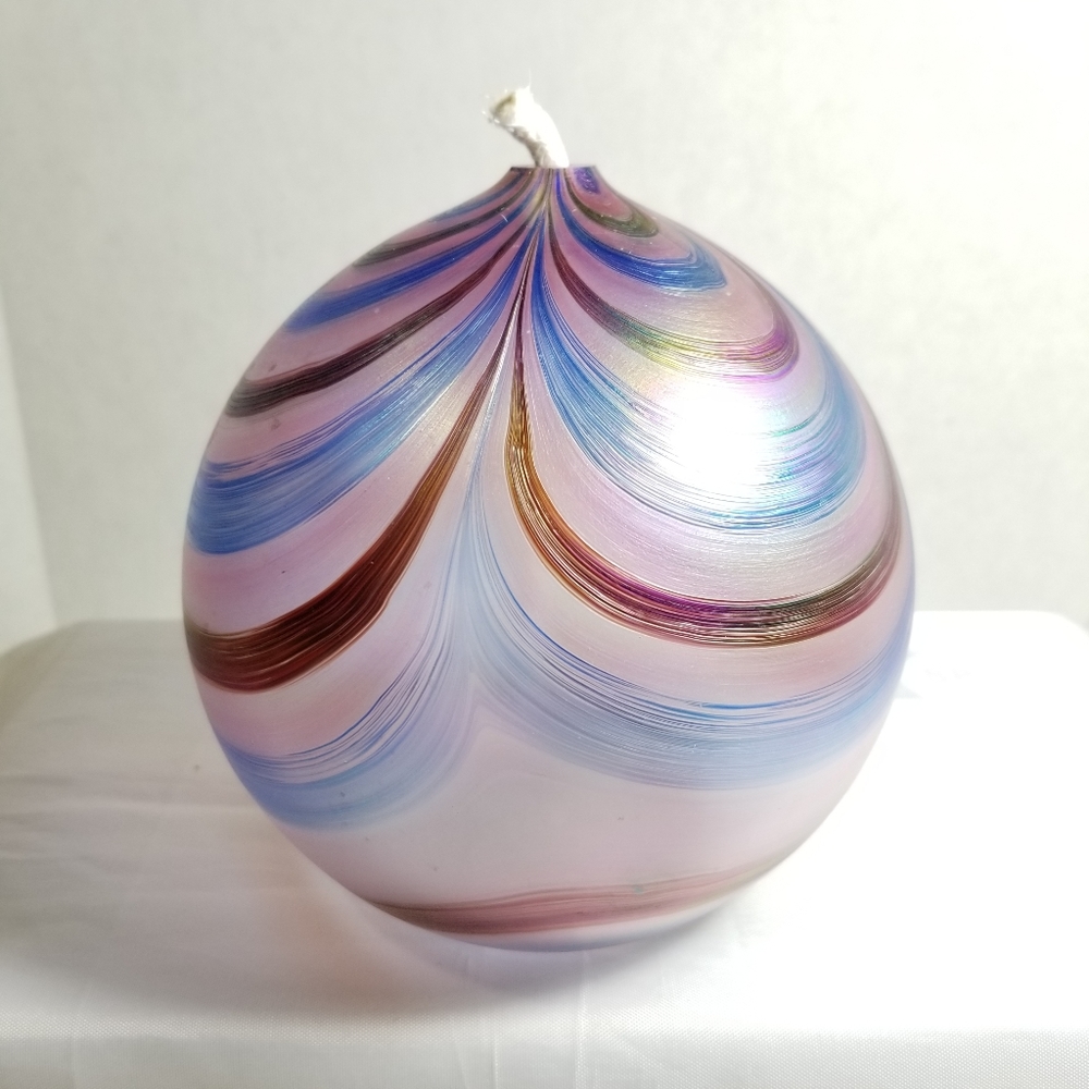 Vintage Seattle Glass Eye Studios Oil Lamp